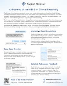 Sapient Clinician One-Pager preview